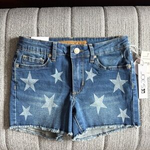 NWT Joe’s Jeans The Serenity mid-rise girls size 14 denim shorts with star print